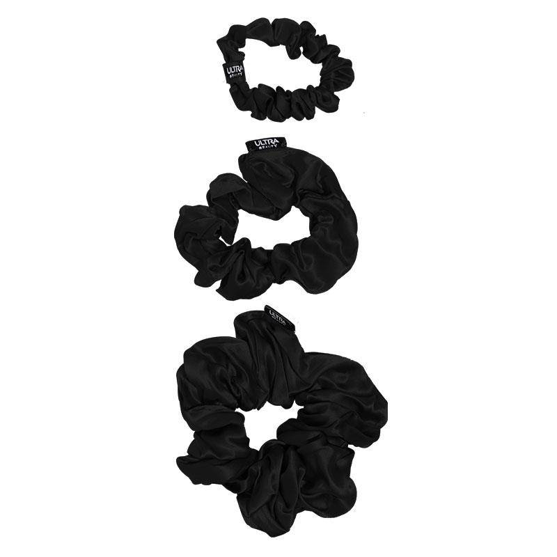 Ultra Beauty Collection Hair Silk Scrunchie Set Black 3 Pack