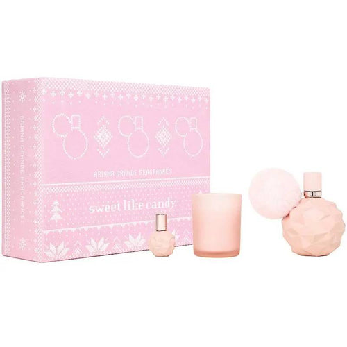Ariana Grande Sweet Like Candy Eau De Parfum 100ml + 7.5ml + Candle 3 Piece Set