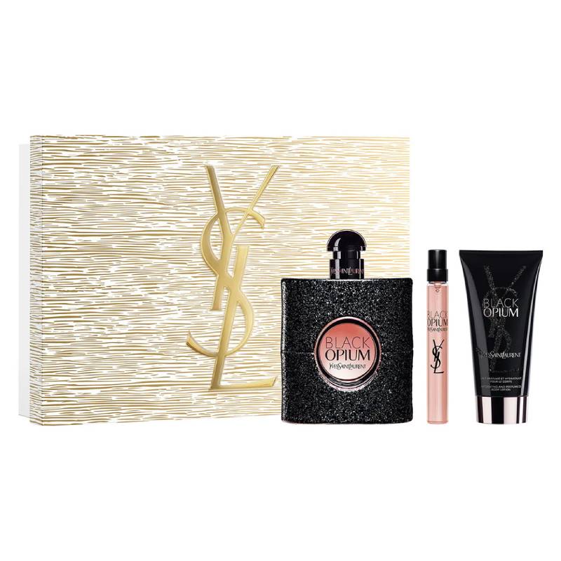 Yves Saint Laurent Black Opium Eau De Parfum 90ml + 10ml + Body Lotion 3 Piece Set