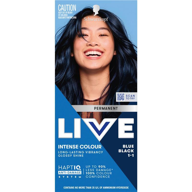 Schwarzkopf Live Colour Permanent 1-1 Blue Black