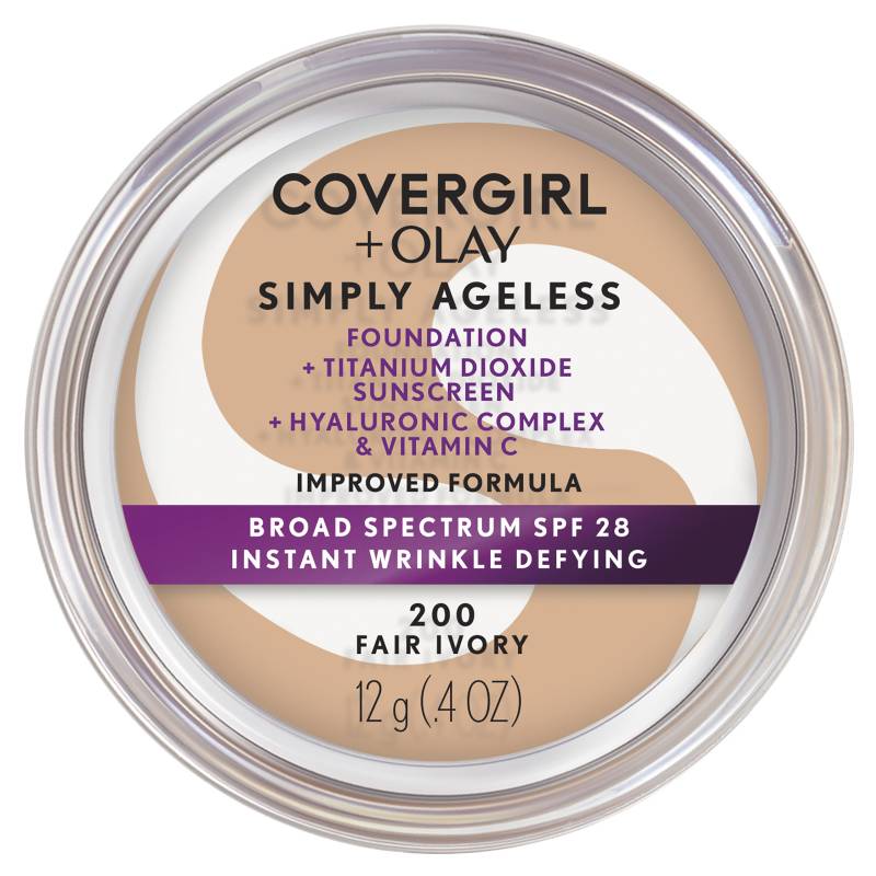 Covergirl + Olay Simply Ageless Instant Wrinkle Defying Foundation Fair Ivory 200 12g