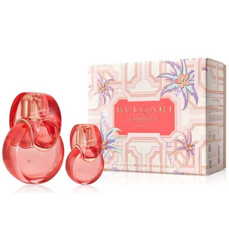 Bvlgari Omnia Coral Eau De Toilette Spray 100ml 2 Piece Set