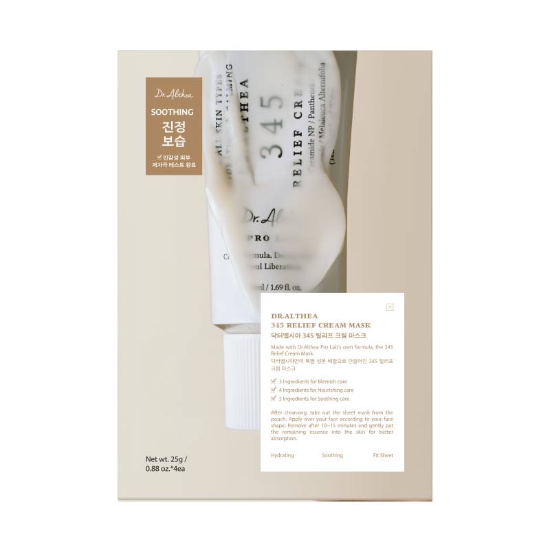 Dr. Althea 345 Relief Cream Mask 4 Pack