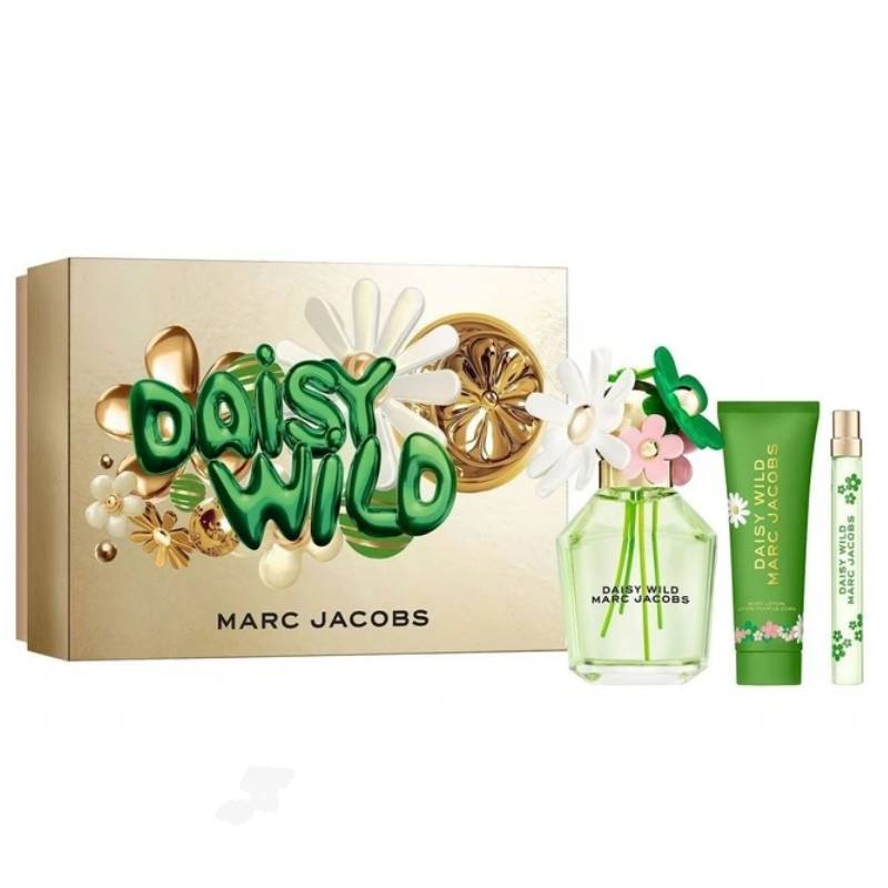 Marc Jacobs Daisy Wild Eau De Parfum 100ml + 10ml + Body Lotion 3 Piece Set 2025