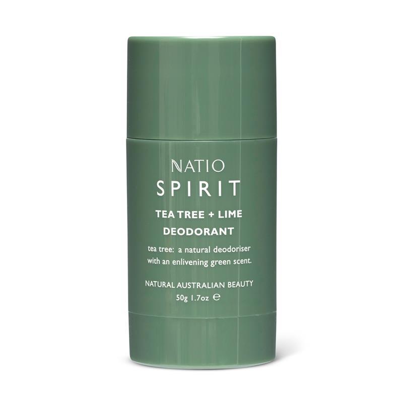 Natio Spirit Tea Tree + Lime Deodorant 50g Online Only