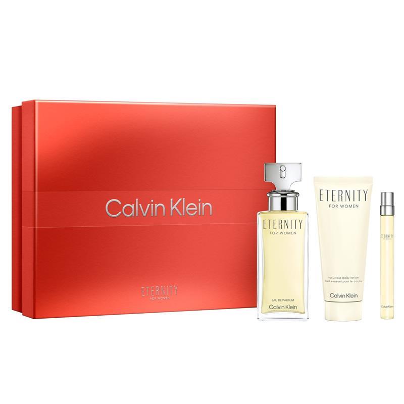 Calvin Klein Eternity For Women Eau De Parfum 100ml + 10ml + Body Lotion 3 Piece Set 2025