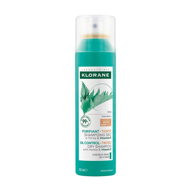 Klorane Dry Shampoo Oil Control with Nettle & Vitamin E Tinted 150ml