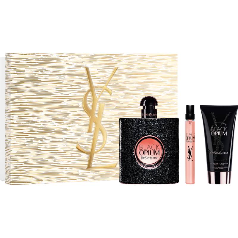 Yves Saint Laurent Black Opium Eau De Parfum 90ml + 10ml + Body Lotion 3 Piece Set