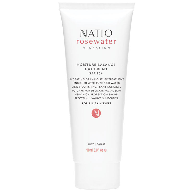Natio Rosewater Hydration Moisture Balance Day Cream SPF 50+ 90ml