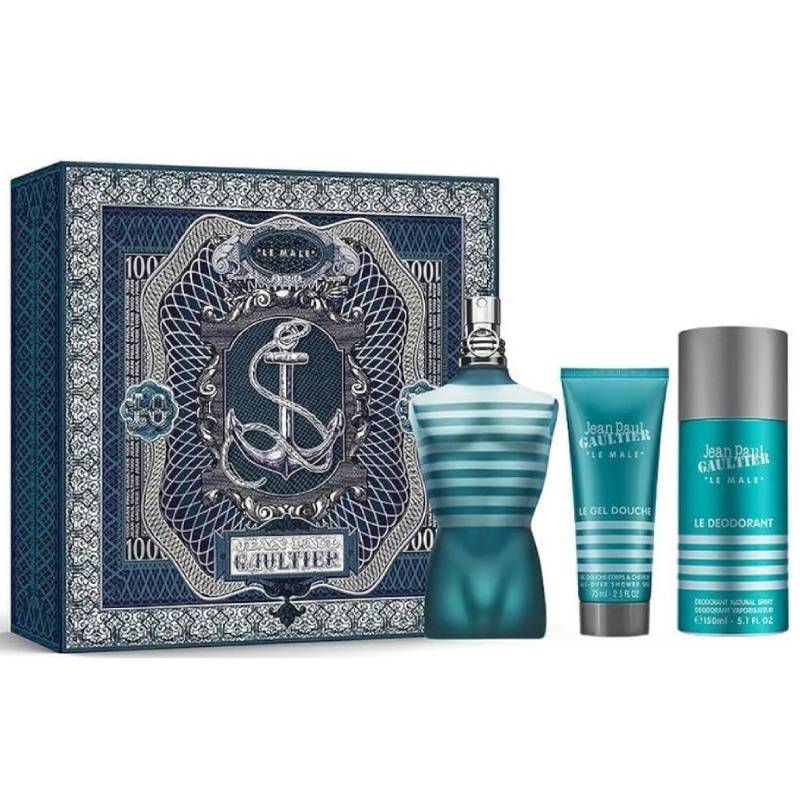Jean Paul Gaultier Le Male Eau De Toilette 125ml 3 Piece Set