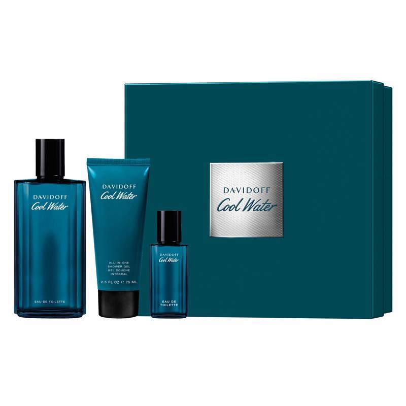 Davidoff Cool Water For Men Eau De Toilette 125ml + 15ml + Shower Gel 3 Piece Set 2026