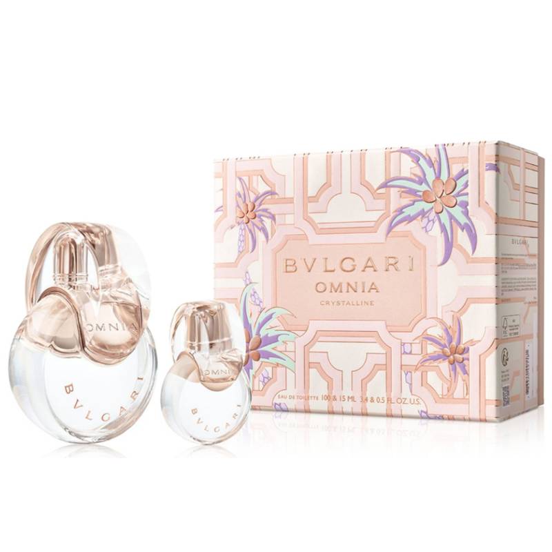 Bvlgari Omnia Crystalline Eau De Toilette Spray 100ml 2 Piece Set