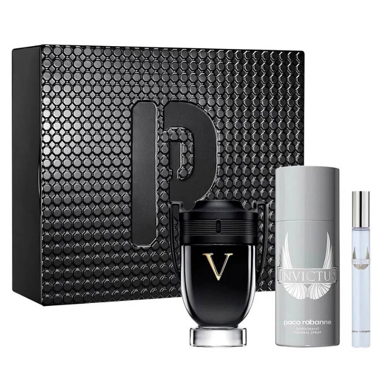 Paco Rabanne Invictus Victory Eau De Parfum 100ml + 10ml + Deodorant Spray Set