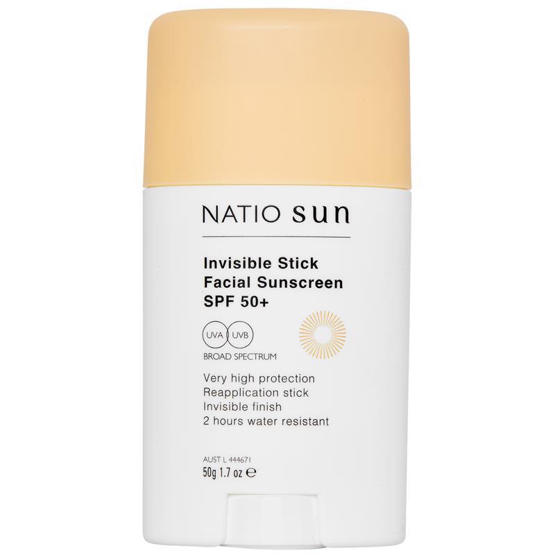 Natio Invisible Stick Facial Sunscreen SPF50+ 50g