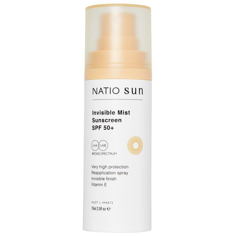 Natio Invisible Mist Sunscreen SPF50+ 75ml