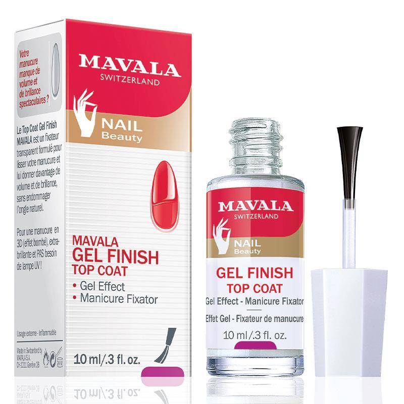 Mavala Top Coat Gel Finish Glossy Top Coat Without A UV Lamp 10ml