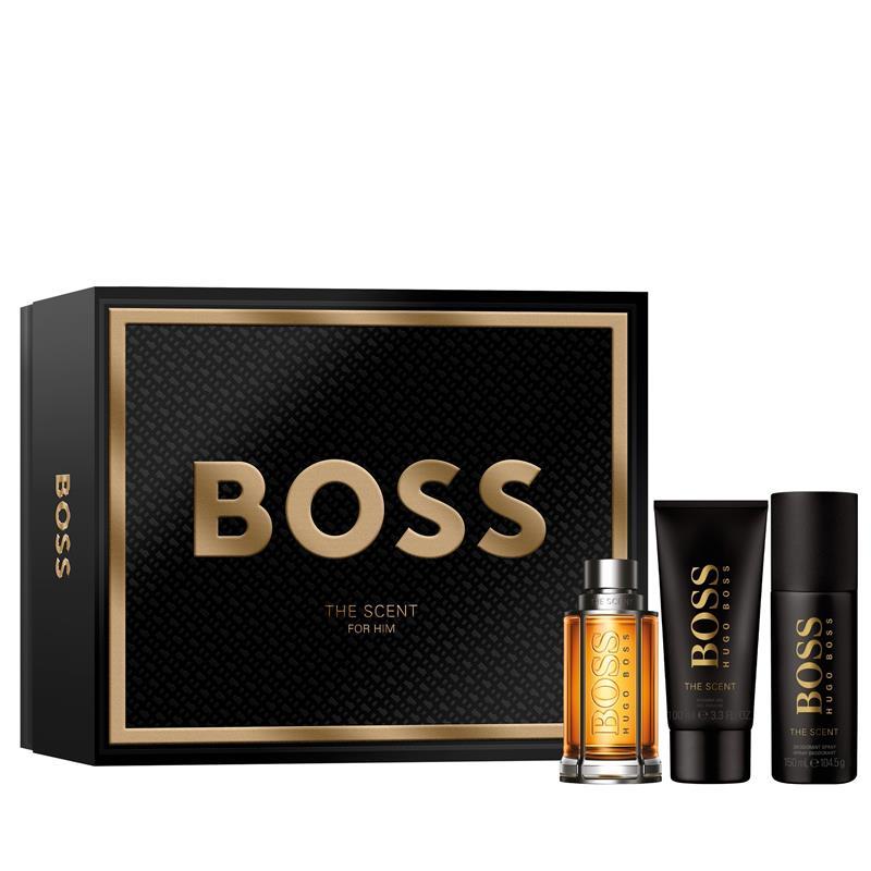Hugo Boss The Scent Eau De Toilette 100ml + Shower Gel & Deodorant Stick 3 Piece Set Exclusive
