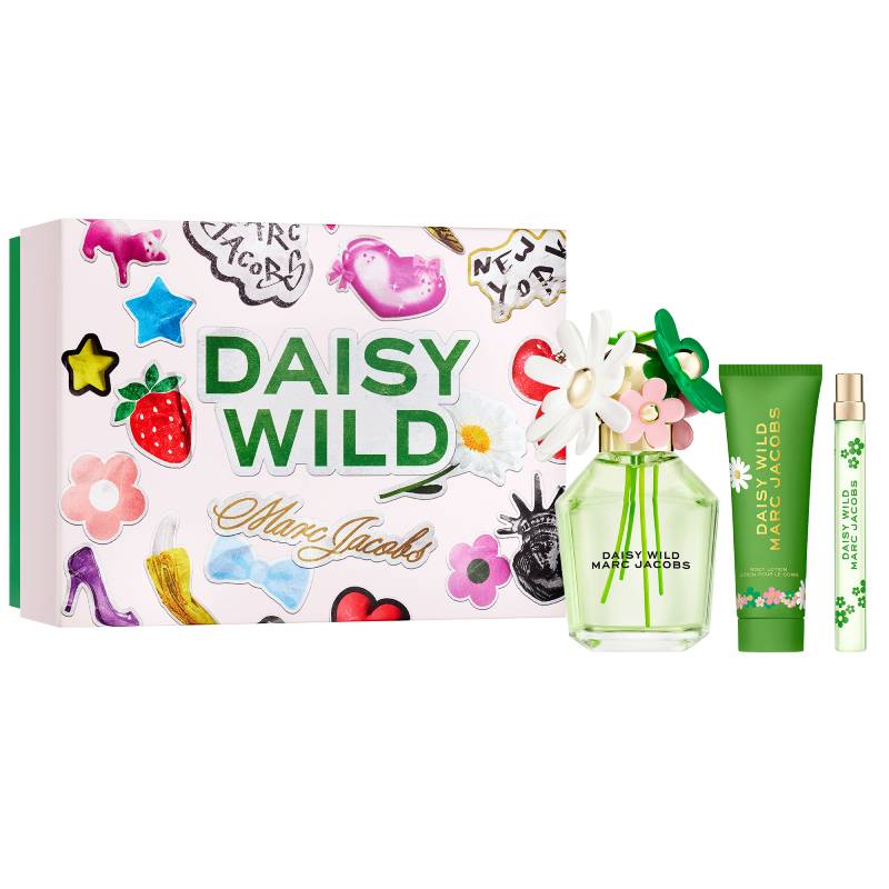 Marc Jacobs Daisy Wild Eau De Parfum 100ml + 10ml + Body Lotion 3 Piece Gift Set 2026