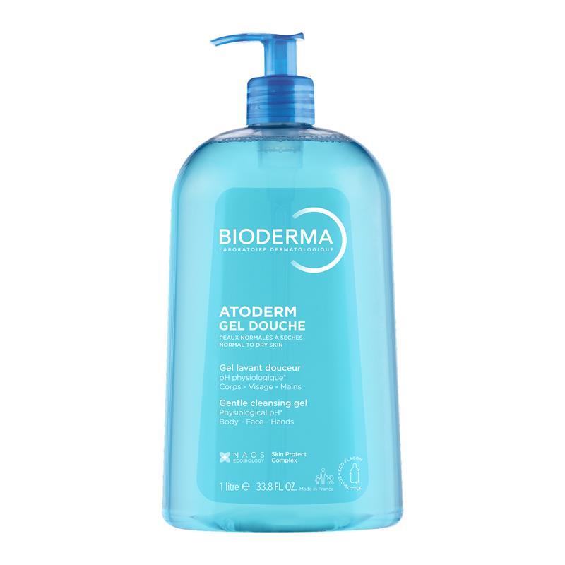 Bioderma Atoderm Gentle Cleansing Gel for Body, Face & Hands 1 Litre