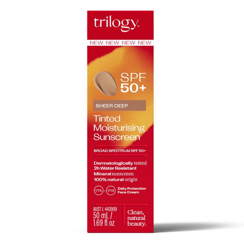 Trilogy SPF 50+ TintedMoisturising Sunscreen Deep 50ml