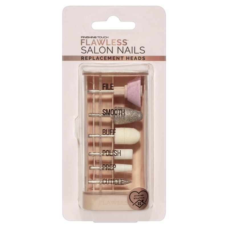 Flawless Finishing Touch Salon Nails Replacement Heads 6 Pack