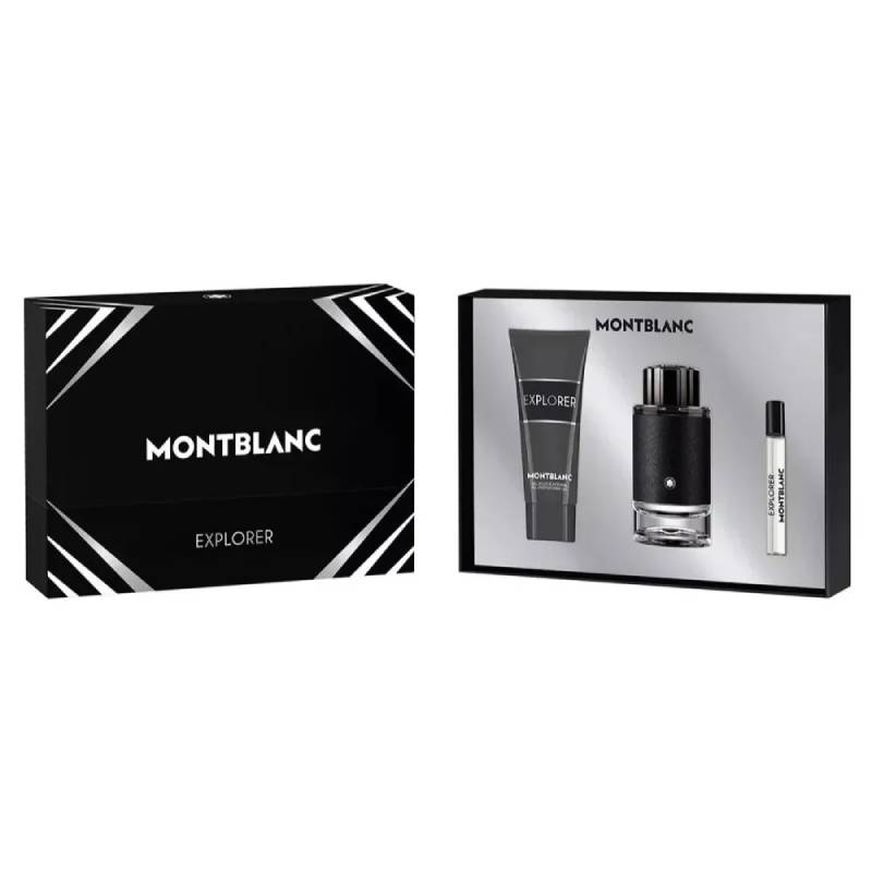 Mont Blanc Explorer Eau De Parfum 100ml + 7.5ml + Shower Gel 100ml Set