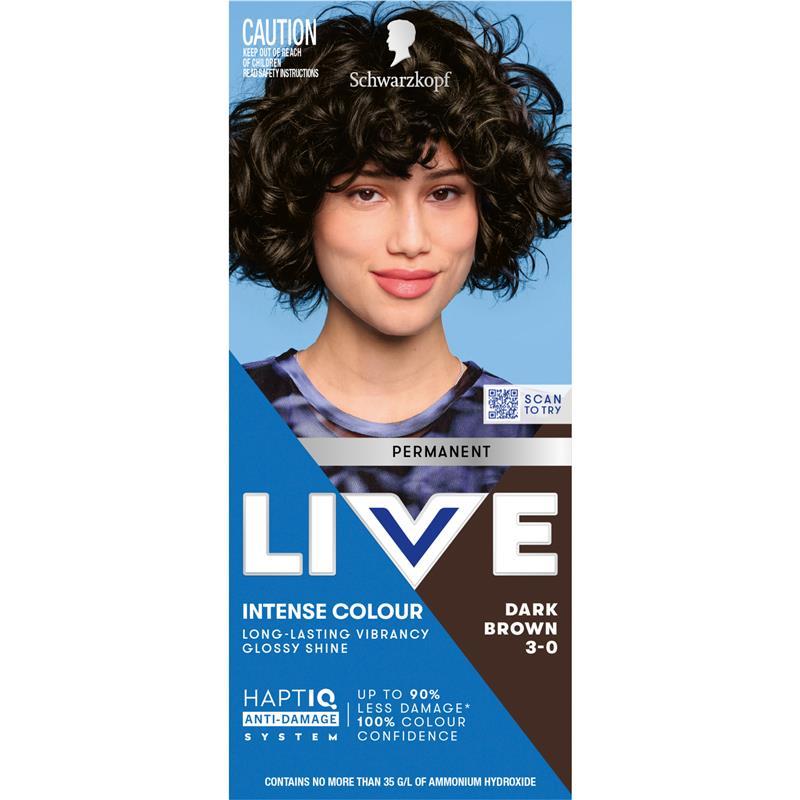 Schwarzkopf Live Colour Permanent 3-0 Dark Brown