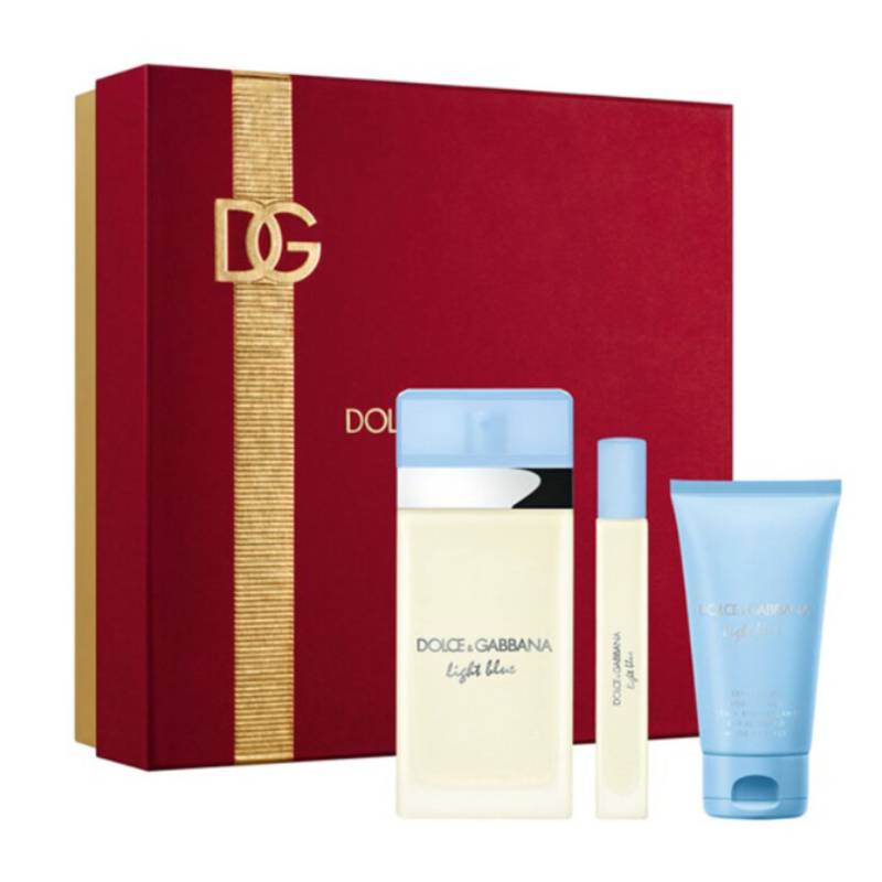 Dolce & Gabbana For Women Light Blue Eau De Toilette 100ml Spray 3 Piece Set