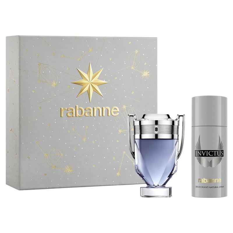 Paco Rabanne Invictus Eau De Toilette 100ml + Deodorant Spray 2 Piece Set 2025