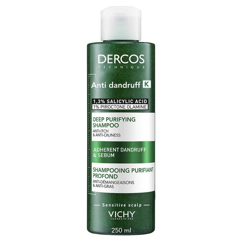 Vichy Dercos Anti-Dandruff K Shampoo For Deep Purifying 250ml
