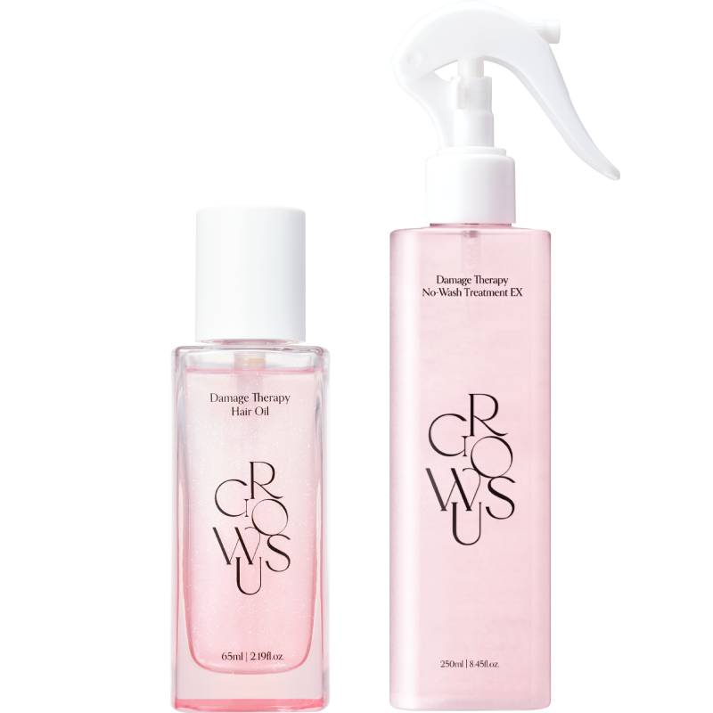 GROWUS Damage Therapy No-Wash Treatment EX 250ml + Hair Oil 65ml Set