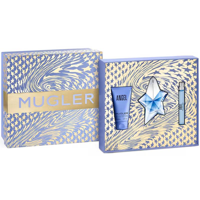Thierry Mugler Angel Eau De Parfum 100ml + 10ml + Body Lotion 3 Piece Set