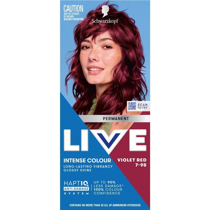 Schwarzkopf Live Colour Permanent 7-98 Violet Red