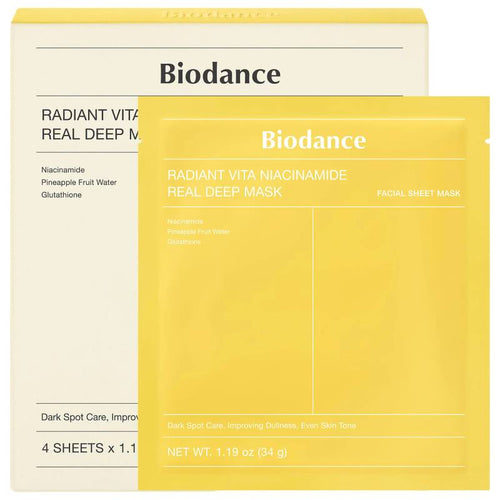 Biodance Radiant Vita Niacinamide Real Deep Mask 4 Pack