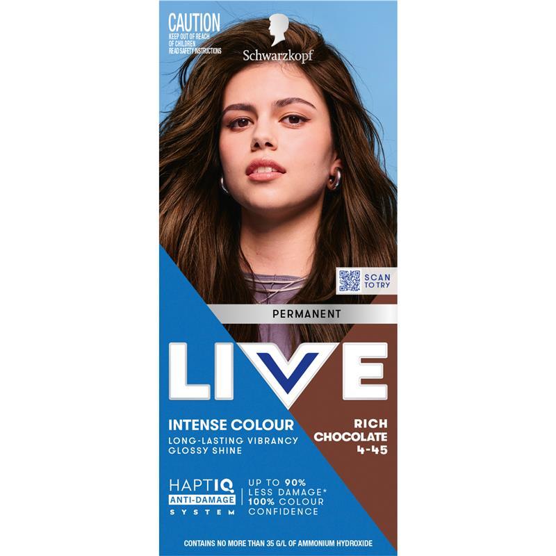 Schwarzkopf Live Colour Permanent 4-45 Rich Chocolate