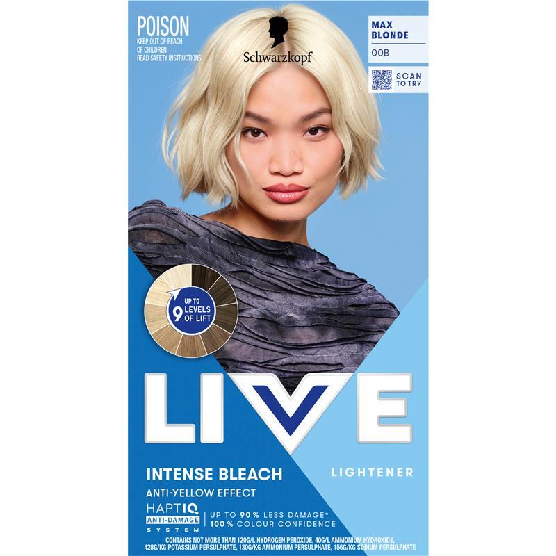 Schwarzkopf Live Colour Permanent Intense Bleach Max Blonde 00B