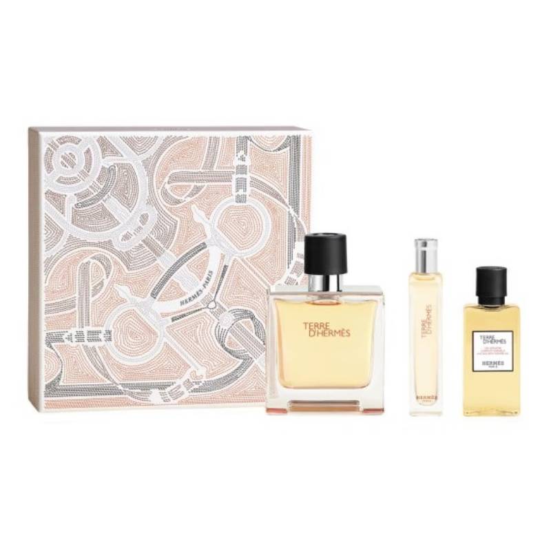 Hermes Terre D'Hermes Eau De Toilette 100ml Spray + 15ml + 40ml Shower Gel Set