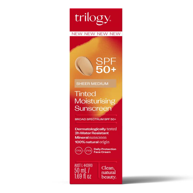 Trilogy SPF 50+ TintedMoisturising Sunscreen Medium 50ml