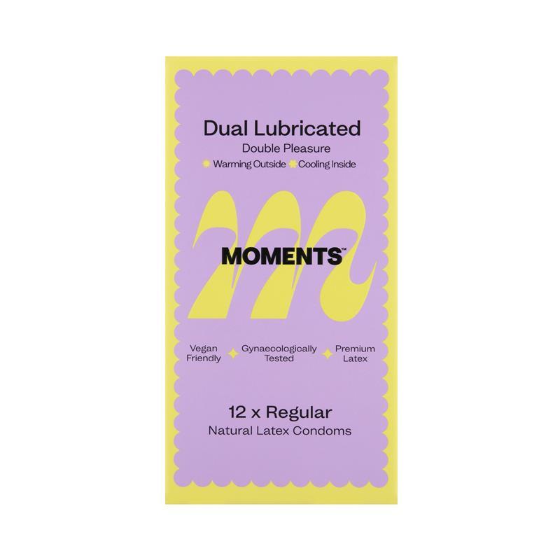Moments Condom Dual Lubricated 12 Pack